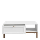 Wensley 1 Drawer Coffee Table in Light Grey and Oak - Price Crash Furniture