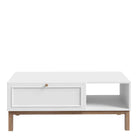 Wensley 1 Drawer Coffee Table in Light Grey and Oak - Price Crash Furniture
