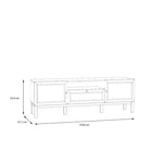 Wensley 2 Door 1 Drawer TV Unit in Light Grey and Oak inc LED Lighting - Price Crash Furniture