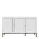 Wensley 3 Door 1 Drawer Sideboard in Light Grey and Oak - Price Crash Furniture