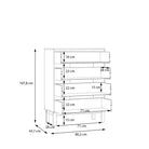 Wensley 4 Drawer Chest in Light Grey and Oak - Price Crash Furniture