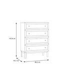 Wensley 4 Drawer Chest in Light Grey and Oak - Price Crash Furniture