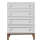 Wensley 4 Drawer Chest in Light Grey and Oak - Price Crash Furniture