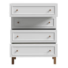 Wensley 4 Drawer Chest in Light Grey and Oak - Price Crash Furniture