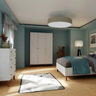 Wensley 4 Drawer Chest in Light Grey and Oak - Price Crash Furniture