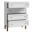 Wensley 4 Drawer Chest in Light Grey and Oak - Price Crash Furniture