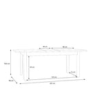 Wensley Dining Table in Light Grey and Oak - Price Crash Furniture