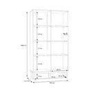 Wensley Display Cabinet with 1 Door and 1 Glass Door in Light Grey and Oak inc LED Lighting - Price Crash Furniture