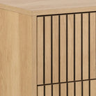 Albany Chest of 3 Drawers in Oak/Black Legs - Price Crash Furniture