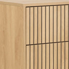 Albany Chest of 4 Drawers in Oak/Black Legs - Price Crash Furniture