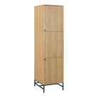 Albany Wardrobe 2 Doors in Oak/Black Legs - Price Crash Furniture