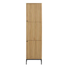 Albany Wardrobe 2 Doors in Oak/Black Legs - Price Crash Furniture