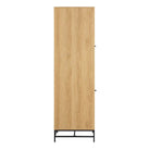 Albany Wardrobe 2 Doors in Oak/Black Legs - Price Crash Furniture