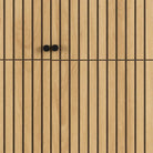 Albany Wardrobe 4 Doors in Black/Oak - Price Crash Furniture