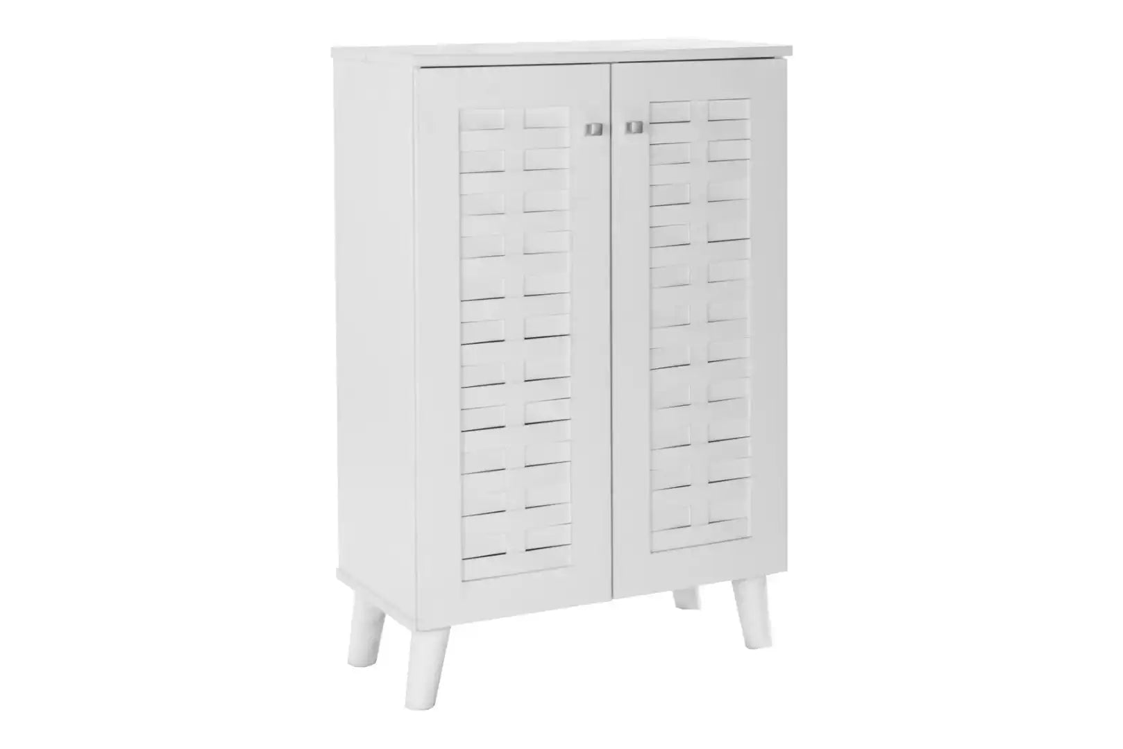 TAD Essentials 2 Door Shoe Cabinet in White - Price Crash Furniture