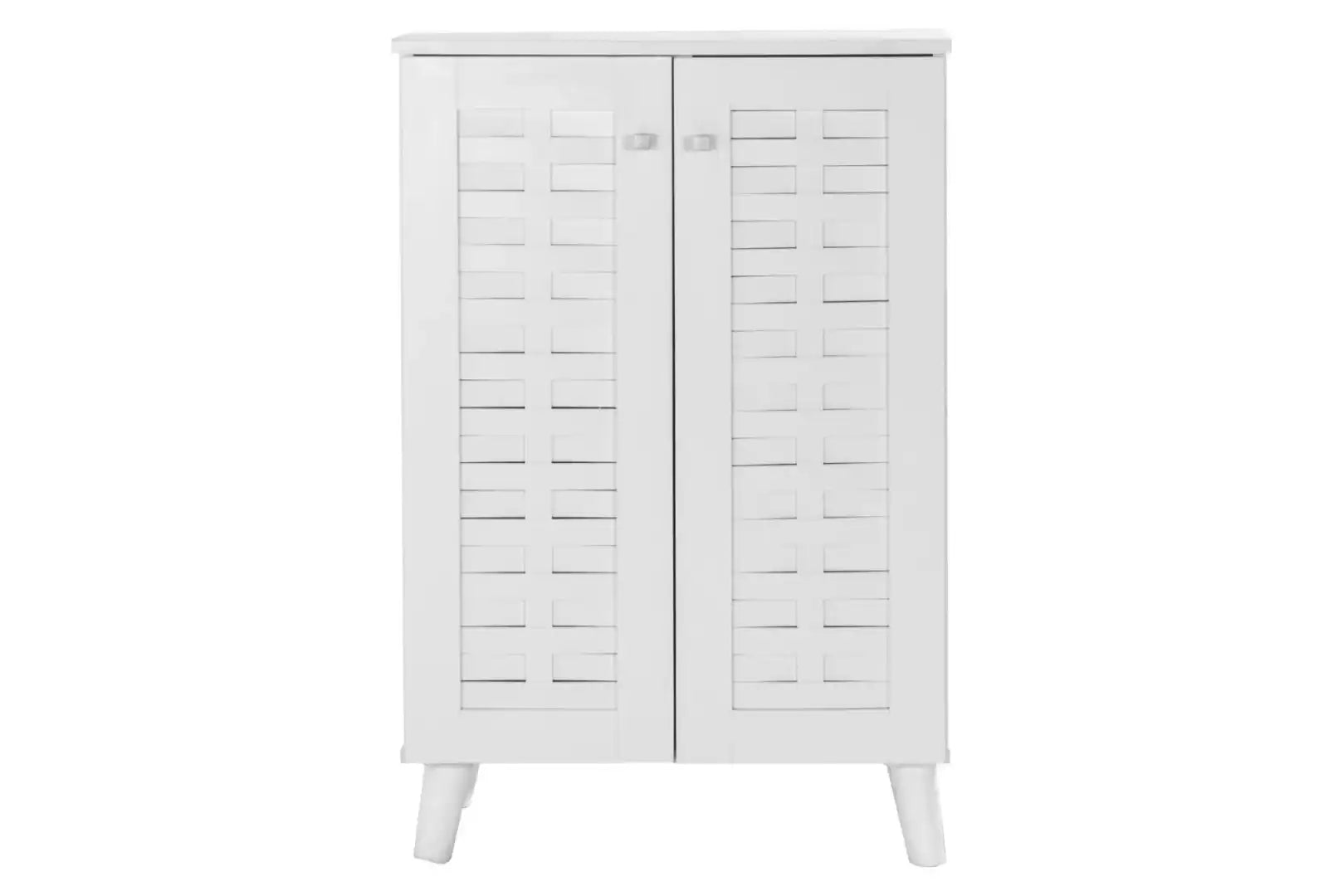 TAD Essentials 2 Door Shoe Cabinet in White - Price Crash Furniture