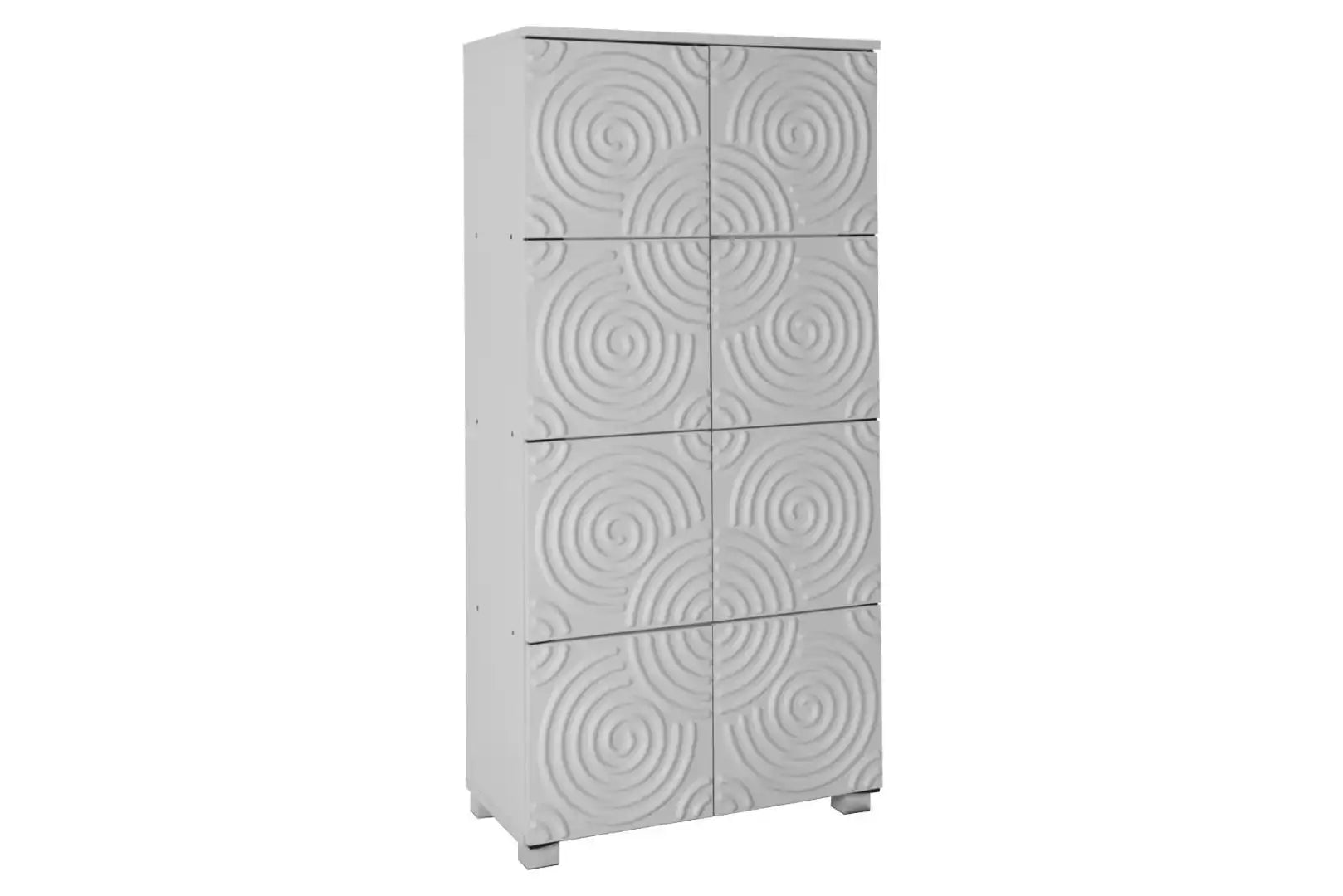 TAD Essentials 8 door storage cabinet in White - Price Crash Furniture