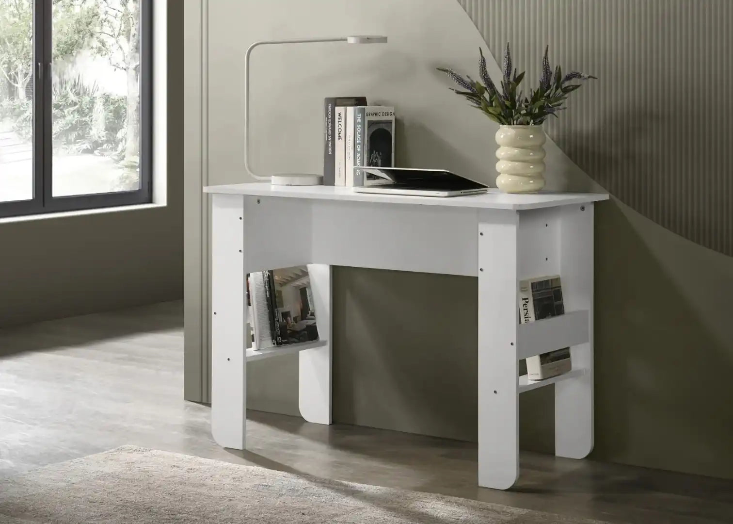 TAD Office table in White - Price Crash Furniture