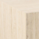 Dice Square Coffee Table in Light Travertine Effect 90x90x42cm - Price Crash Furniture