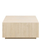 Dice Square Coffee Table in Light Travertine Effect 90x90x42cm - Price Crash Furniture
