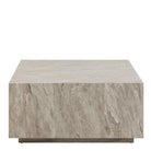 Dice Square Coffee Table in Grey Marble 90x90x42cm - Price Crash Furniture