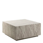 Dice Square Coffee Table in Grey Marble 90x90x42cm - Price Crash Furniture