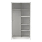 Brande Wardrobe with 2 Frame Doors in White - Price Crash Furniture