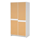 Brande Wardrobe with 2 Frame Doors in White - Price Crash Furniture