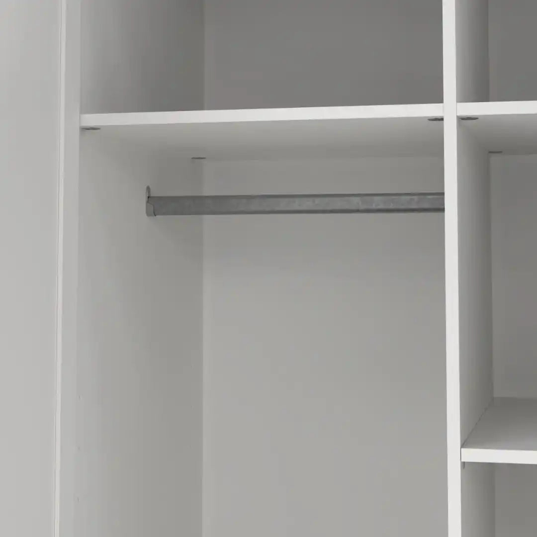 Brande Wardrobe with 2 Frame Doors in White - Price Crash Furniture
