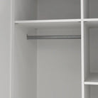 Brande Wardrobe with 2 Frame Doors in White - Price Crash Furniture