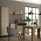 Grafton Wall Shelf In Cream and Oak - Price Crash Furniture