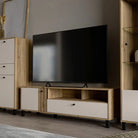 Grafton TV Unit in Cream and Oak - Price Crash Furniture
