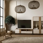 Grafton TV Unit in Cream and Oak - Price Crash Furniture