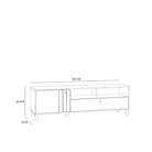 Grafton TV Unit in Cream and Oak - Price Crash Furniture