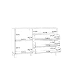 Grafton 1 Door 3 Drawer Chest In Cream and Oak - Price Crash Furniture