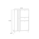 Grafton 3 Door 1 Drawer Cabinet In Cream and Oak - Price Crash Furniture