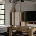 Grafton 3 Door 1 Drawer Cabinet In Cream and Oak - Price Crash Furniture