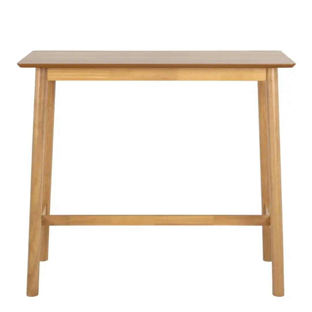 Barlow Bar Table in Matt Oak Includes 2 Barlow Bar Stool Without Back in Matt Oak - Price Crash Furniture