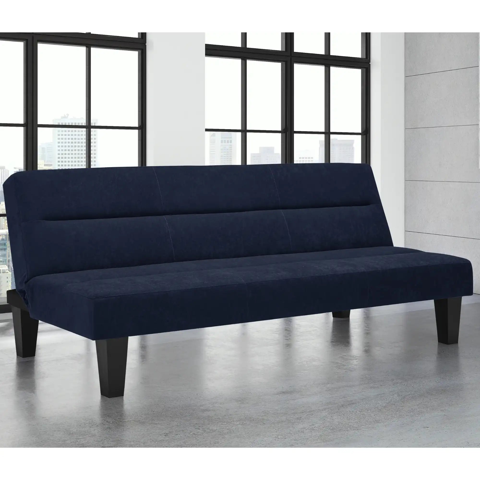 Kebo Futon in Blue Velvet by Dorel - Price Crash Furniture