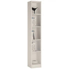 4 You Tall Narrow Bookcase In Pearl White - Price Crash Furniture