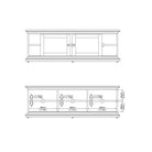 Paris TV Unit 2 Frame Doors In Matt Grey - Price Crash Furniture