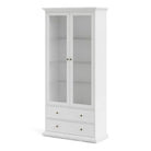 PARIS CHINA CABINET DISPLAY UNIT DRESSER IN WHITE - Price Crash Furniture