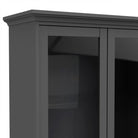 Paris China Cabinet Display Unit Dresser In Matt Grey - Price Crash Furniture