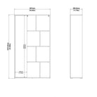 Maze Bookcase With 1 Door In Oak And White High Gloss - Price Crash Furniture