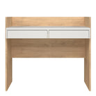 Function Plus Desk 2 Drawers In Jackson Hickory and White - Price Crash Furniture