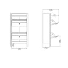 Barcelona Shoe Cabinet 2 Flip Down Doors In White - Price Crash Furniture
