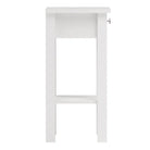 Madrid Bedside Table Unit With 1 Drawer In White - Price Crash Furniture