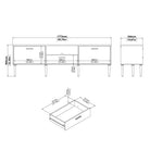 Media TV Unit With 2 Doors 1 Drawer In White - Price Crash Furniture