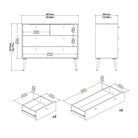 Cumbria 4 Drawer Chest of Drawers Unit in Dark Grey - Price Crash Furniture