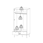 Cumbria Wardrobe With 2 Doors + 2 Drawers White - Price Crash Furniture